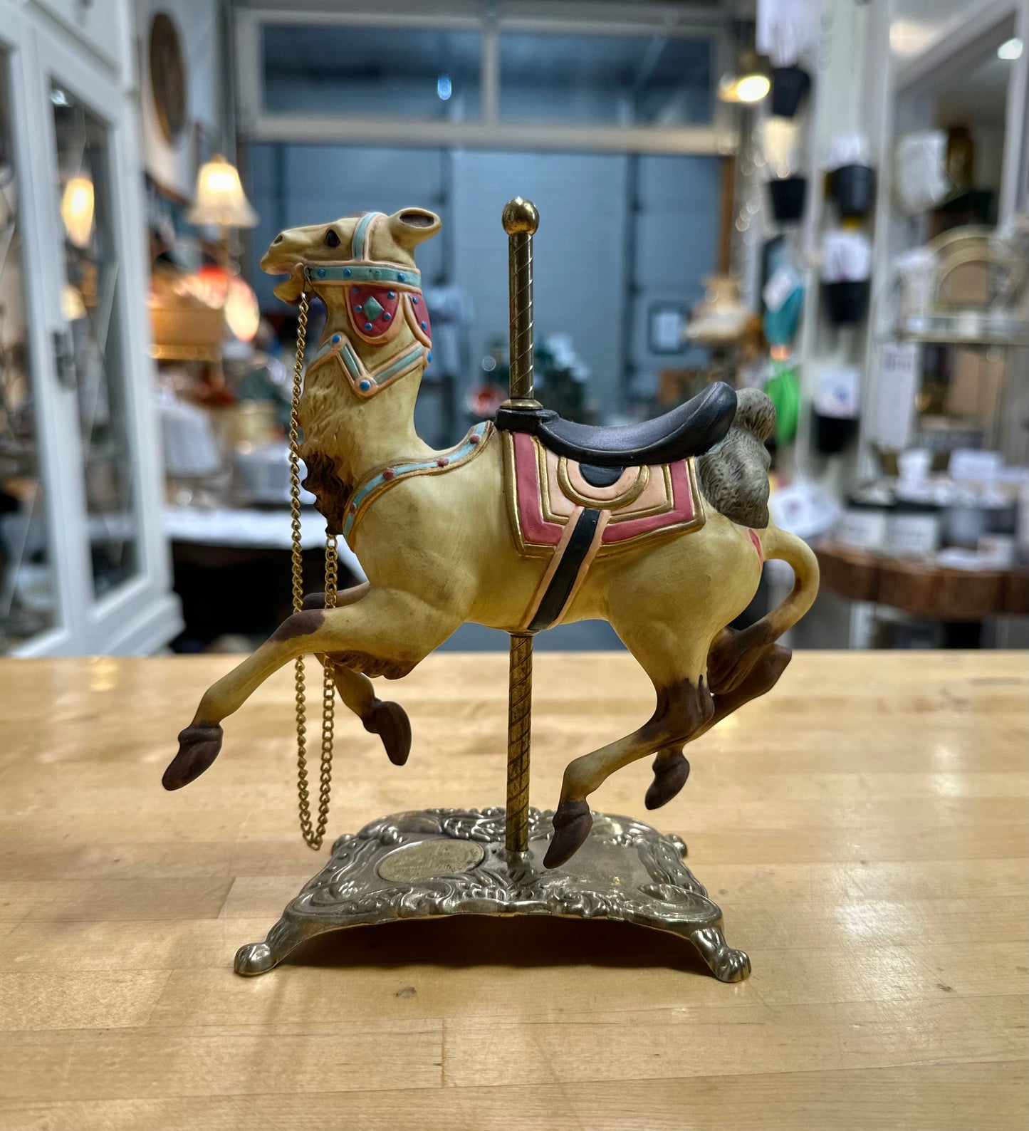 Vintage Carousel Camel Figurine close up