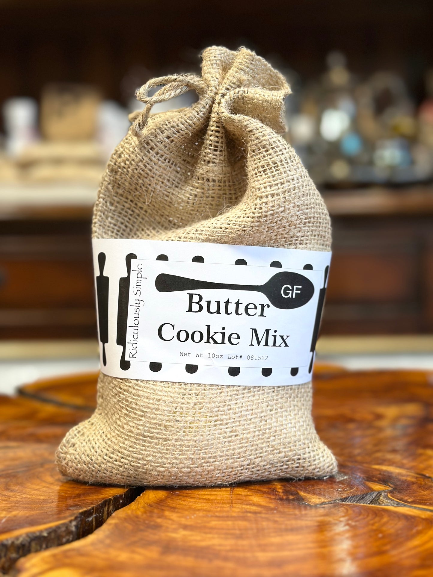 Vintage Cookie Mix in Burlap Bags - Butter, Gingerbread with Gluten-Free Options