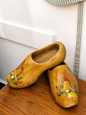 vintage wooden Dutch clogs hand painted Holland windmill design