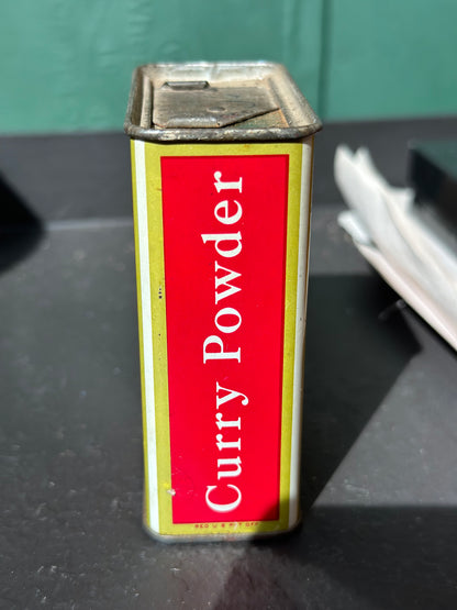 vintage schilling curry powder tin