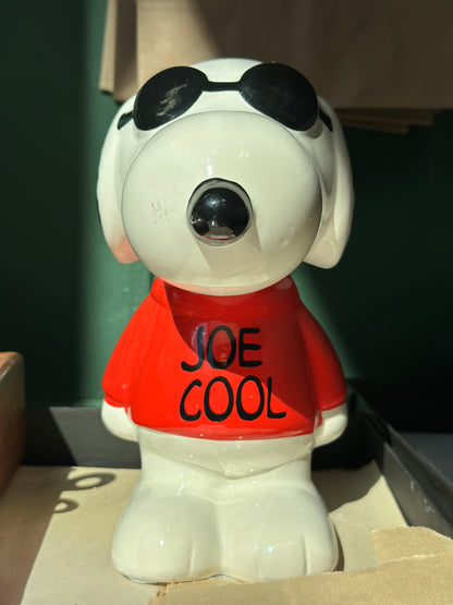 vintage peanuts snoopy 'Joe cool' piggy bank