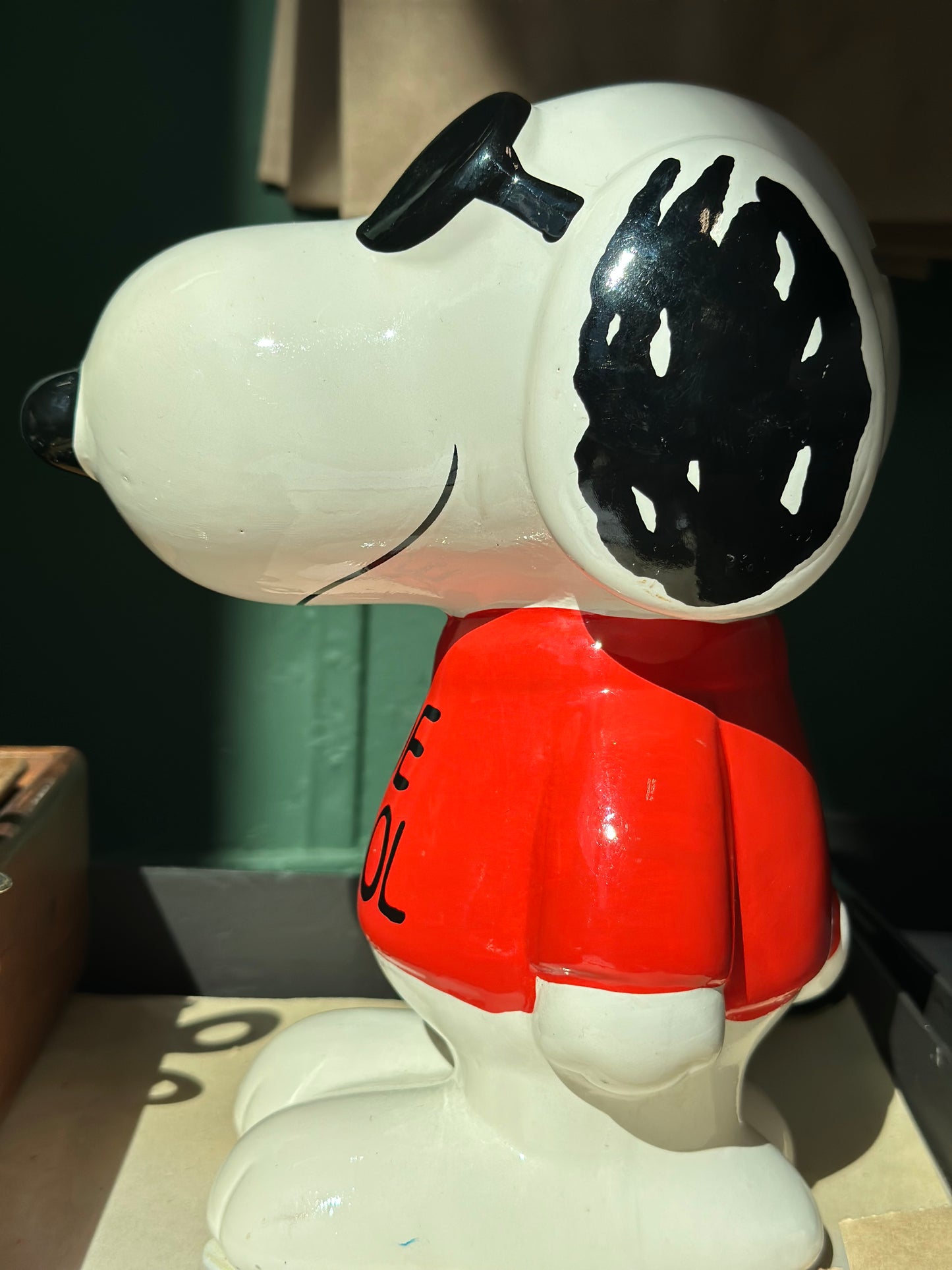 vintage peanuts snoopy 'Joe cool' piggy bank