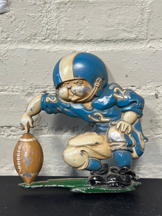 1976 Homco metal football players wall plaque