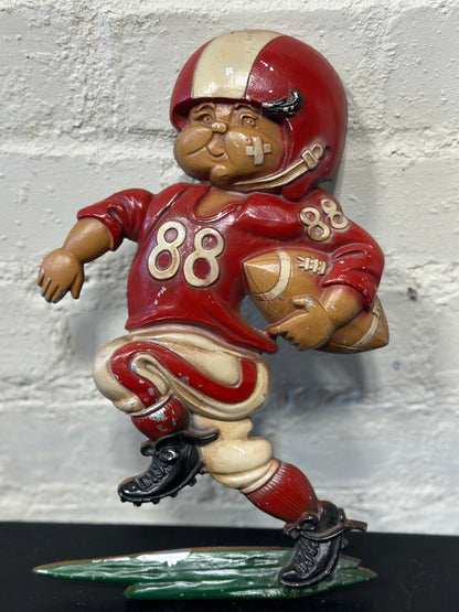 1976 Homco metal football players wall plaque