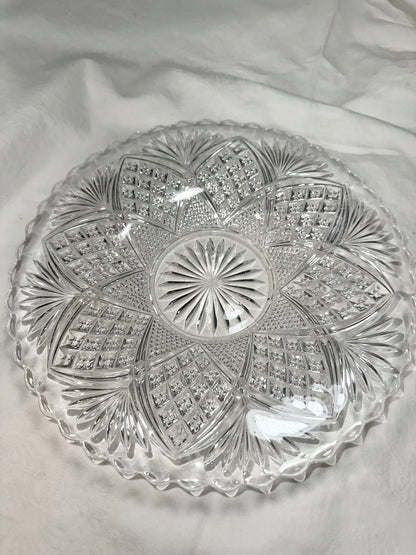 Mid Century Cut Glass Serving Dishes