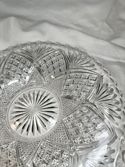 Mid Century Cut Glass Serving Dishes