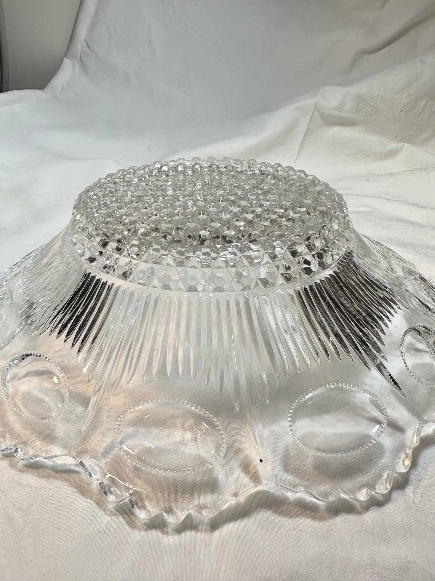 Mid Century Cut Glass Serving Dishes