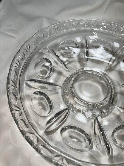 1960's Cut Glass Divided Serving Dishes