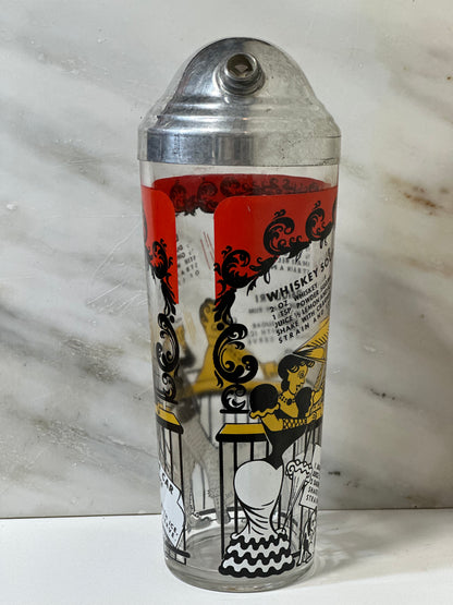 Retro Cocktail Shaker With Recipes