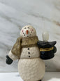 Primitive Snowman Glow: Charming Night Light for Your Home