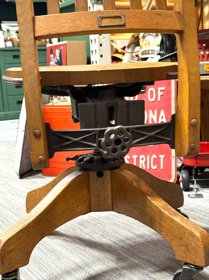 Old School Wooden Office Chair