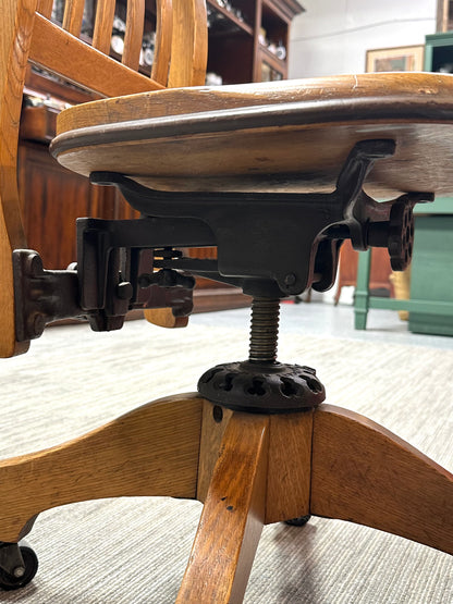 Old School Wooden Office Chair