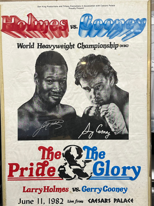 Pride & Glory - Gerry Cooney vs Larry Holmes Heavyweight Boxing Poster 1982