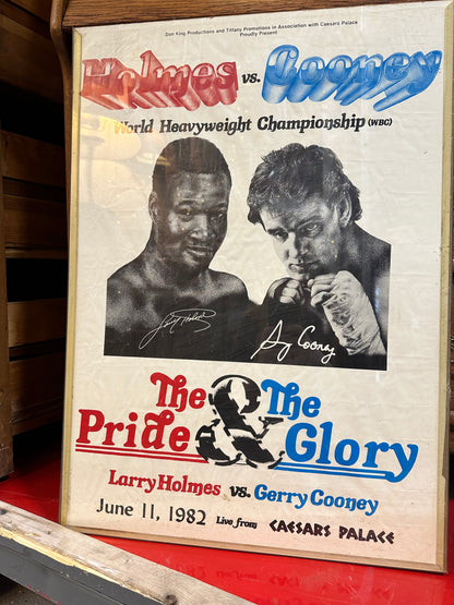 Pride & Glory - Gerry Cooney vs Larry Holmes Heavyweight Boxing Poster 1982