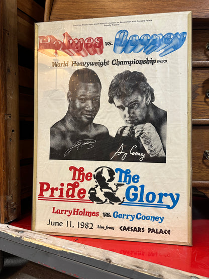 Pride & Glory - Gerry Cooney vs Larry Holmes Heavyweight Boxing Poster 1982