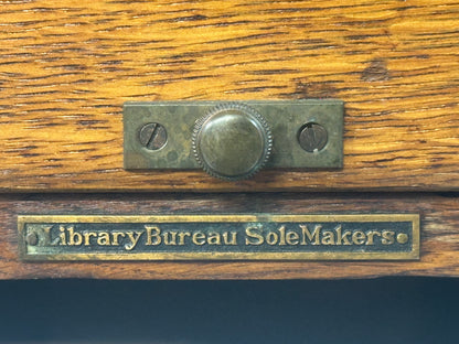 Library Bureau Sole Makers - Antique oak 4 drawer file cabinet