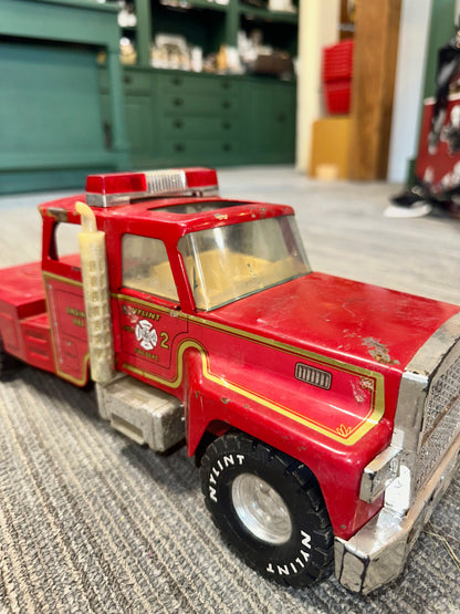 Vintage Nylint Métal Feu pompier usa Grand Échelle Camion hook n ladder Vintage Nylint Métal Feu pompier usa Grand Échelle Camion hook n ladder