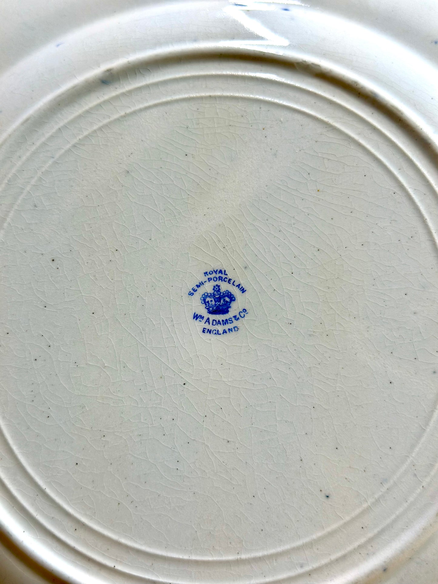 WM Adams & Co Blue Transferware