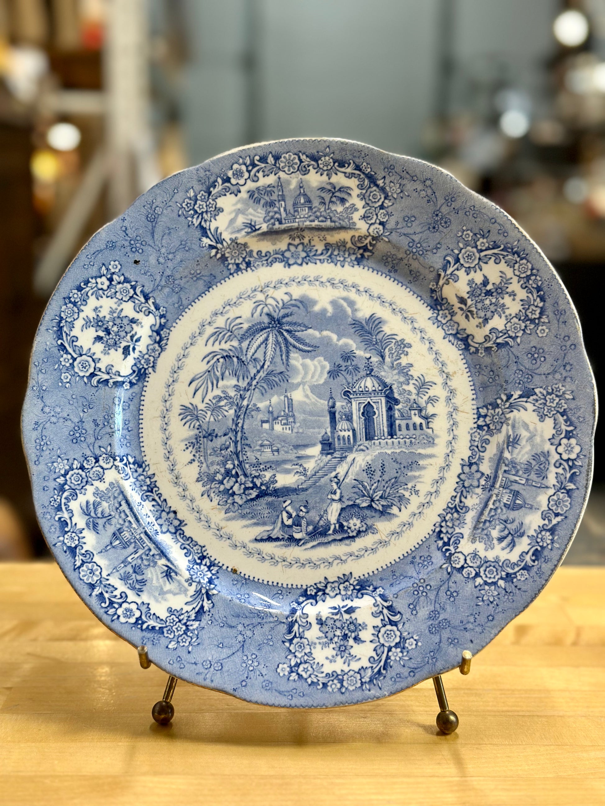 Ridgway Oriental Blue and White Transferware Plate – Terra Americana Ridgway Oriental Blue and White Transferware Plate – Terra Americana
