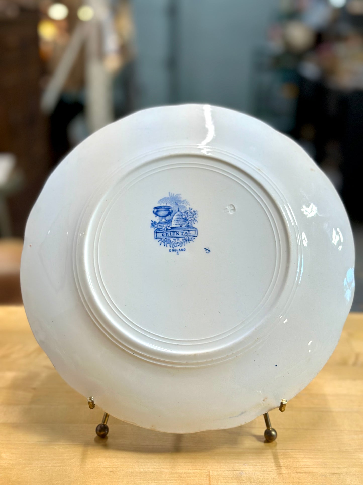 Ridgway Oriental Blue and White Transferware Plate