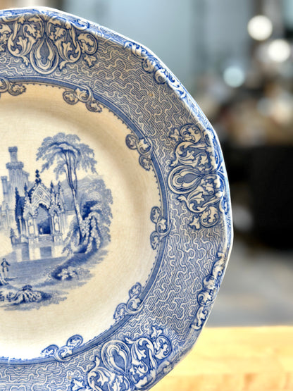 RH and Co Blue Transferware Singanese Plates