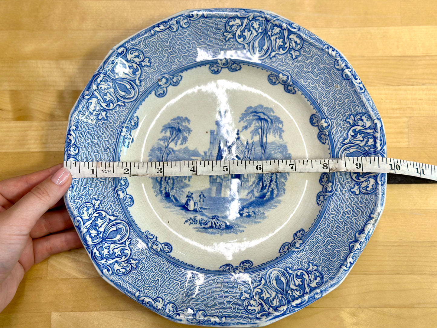 RH and Co Blue Transferware Singanese Plates