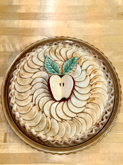 Decorative Apple Pie Ceramic Dish Two Piece Set