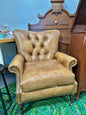 Lillian August Couture Tan Leather Chair with Nailhead Trim