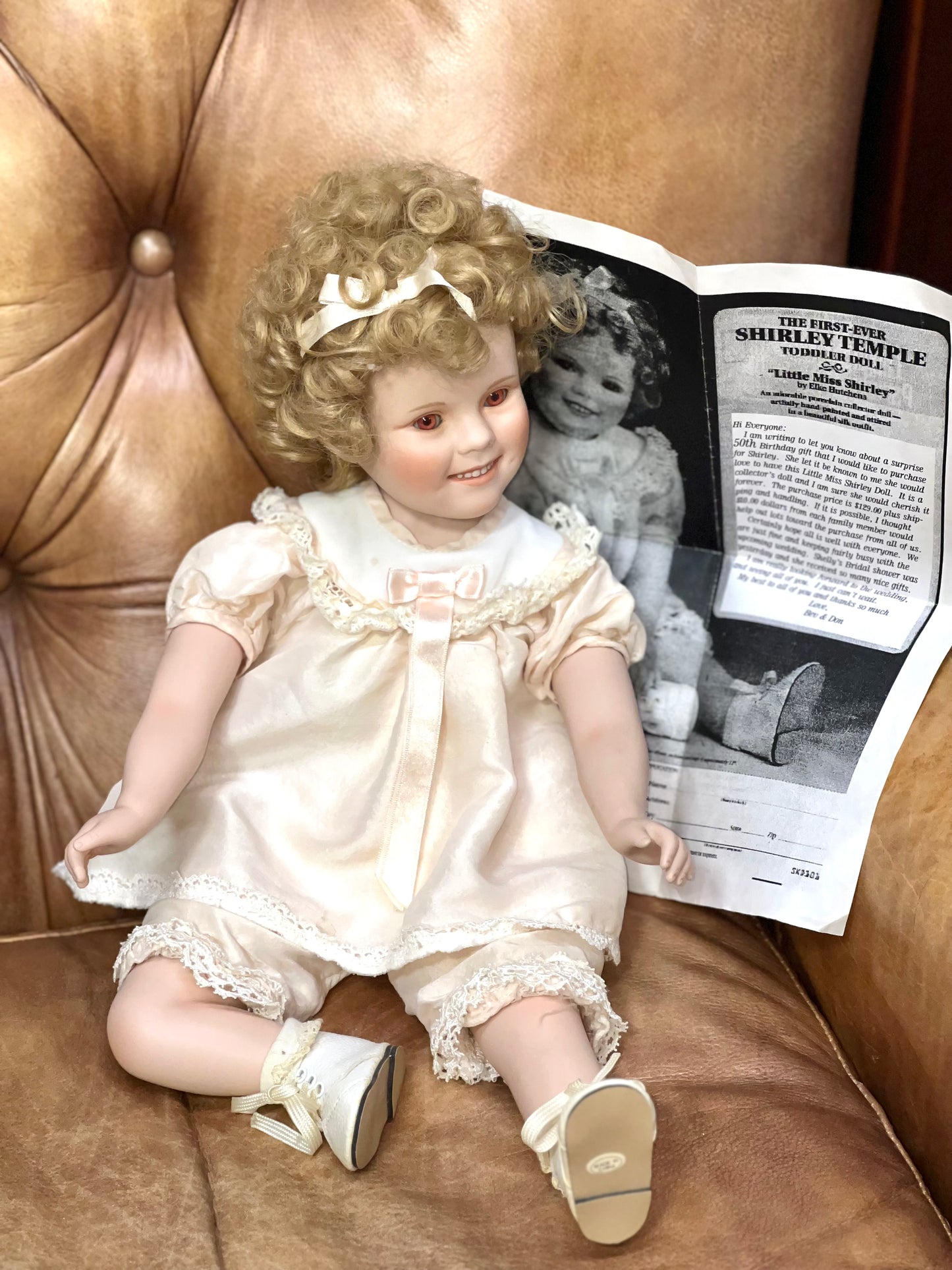 Antique Shirley Temple Porcelain Doll