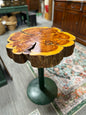 Vintage Hand Made Wood Slab Table