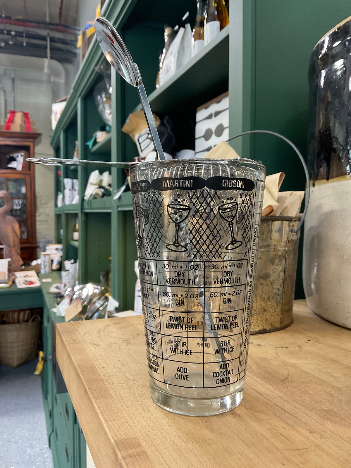 Vintage Cocktail Mixing/Recipe Illustrated Glass – Terra Americana
