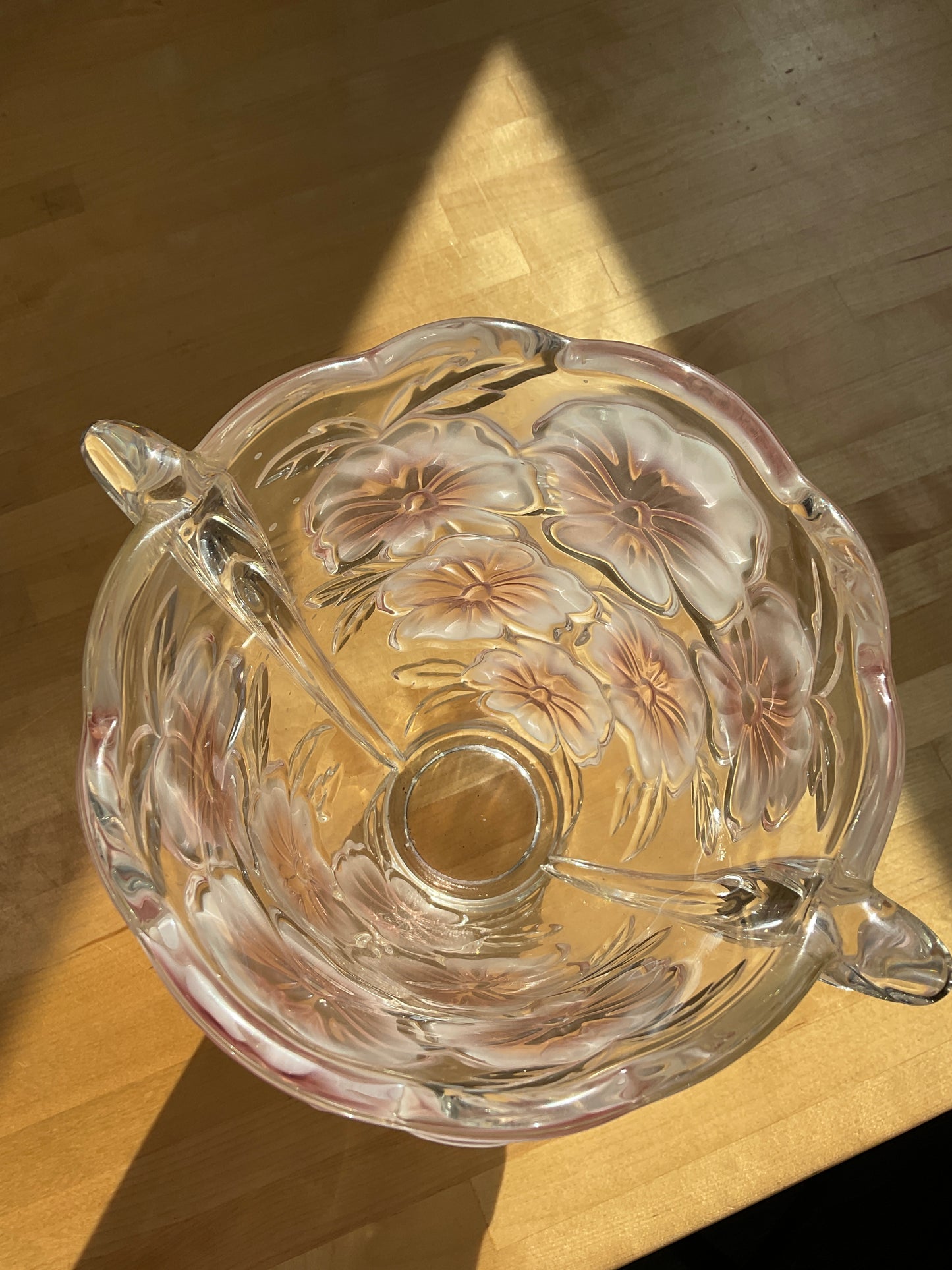 Vintage Glass Flower Design Vase