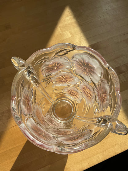 Vintage Glass Flower Design Vase