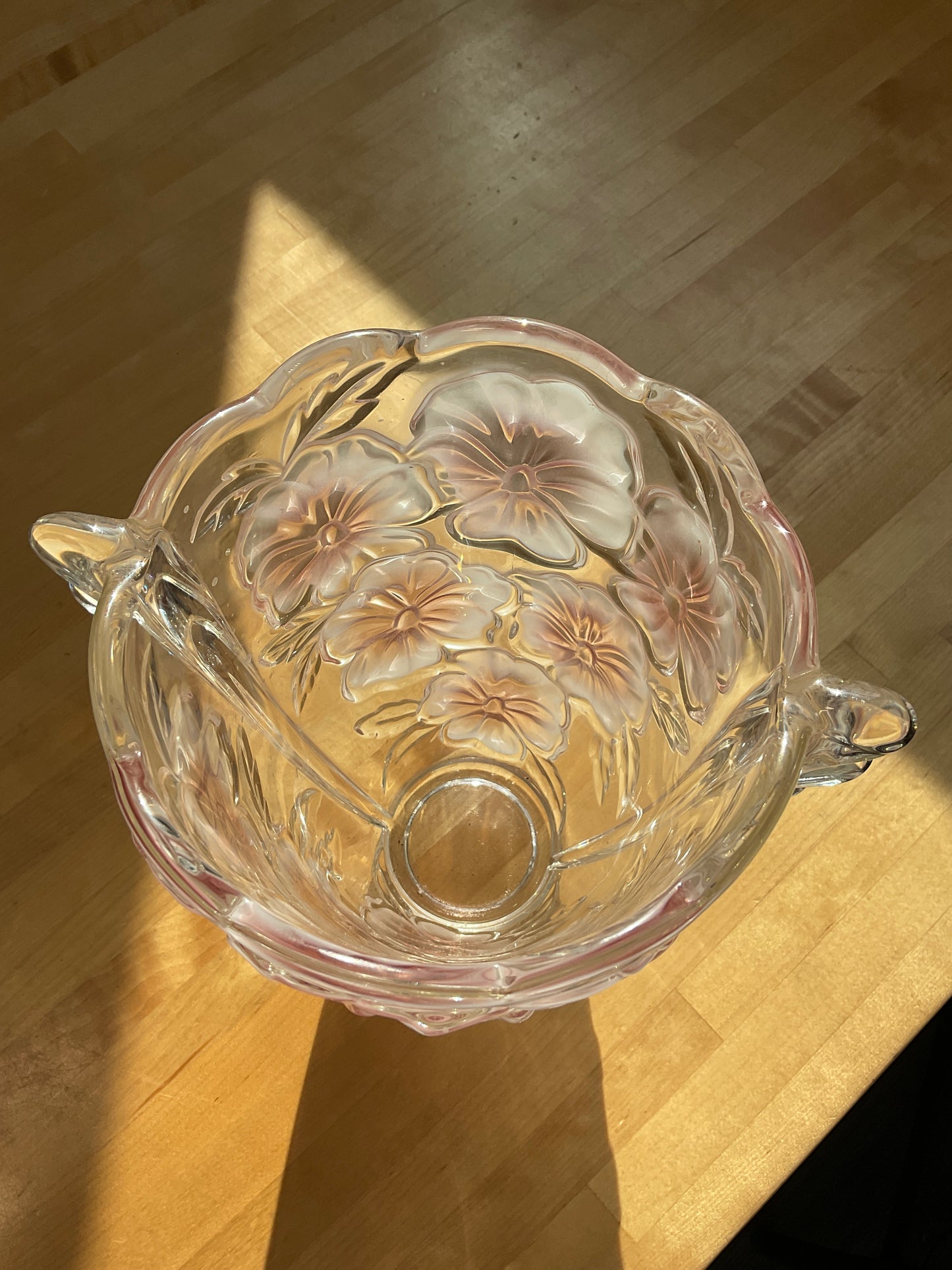 Vintage Glass Flower Design Vase