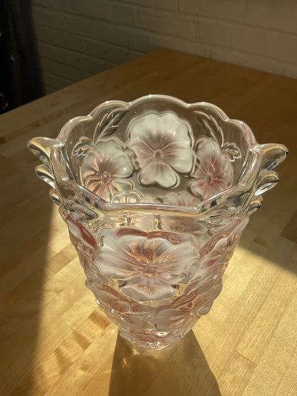 Vintage Glass Flower Design Vase