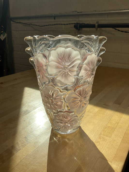 Vintage Glass Flower Design Vase