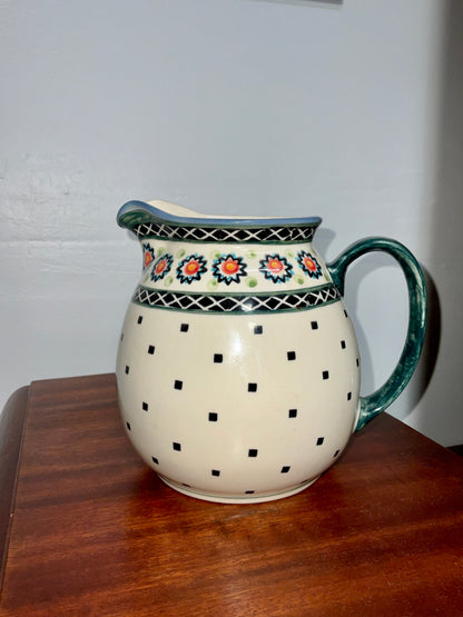 Boleslawiec Handmade Polish Pottery Pitcher