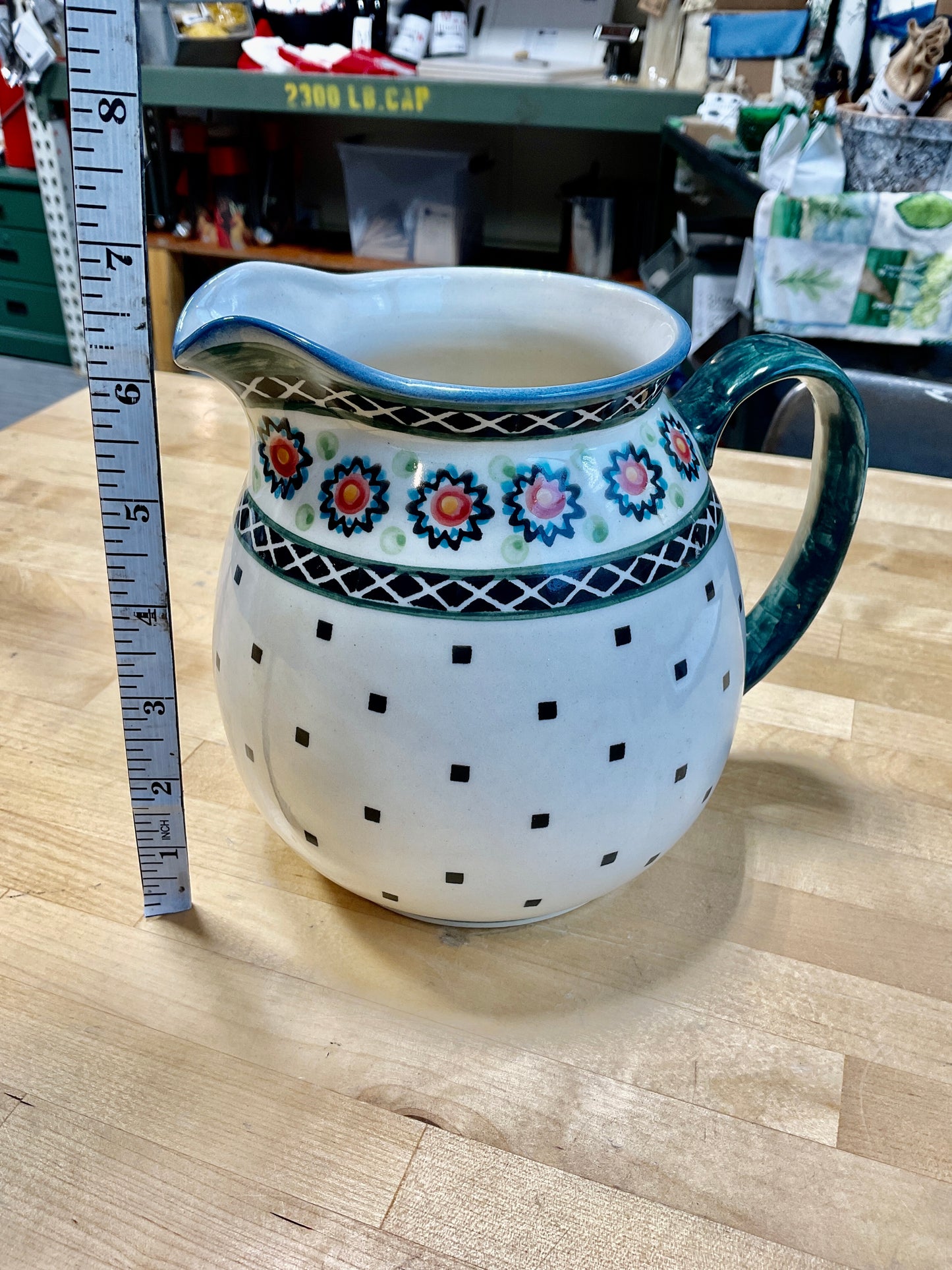 Boleslawiec Handmade Polish Pottery Pitcher