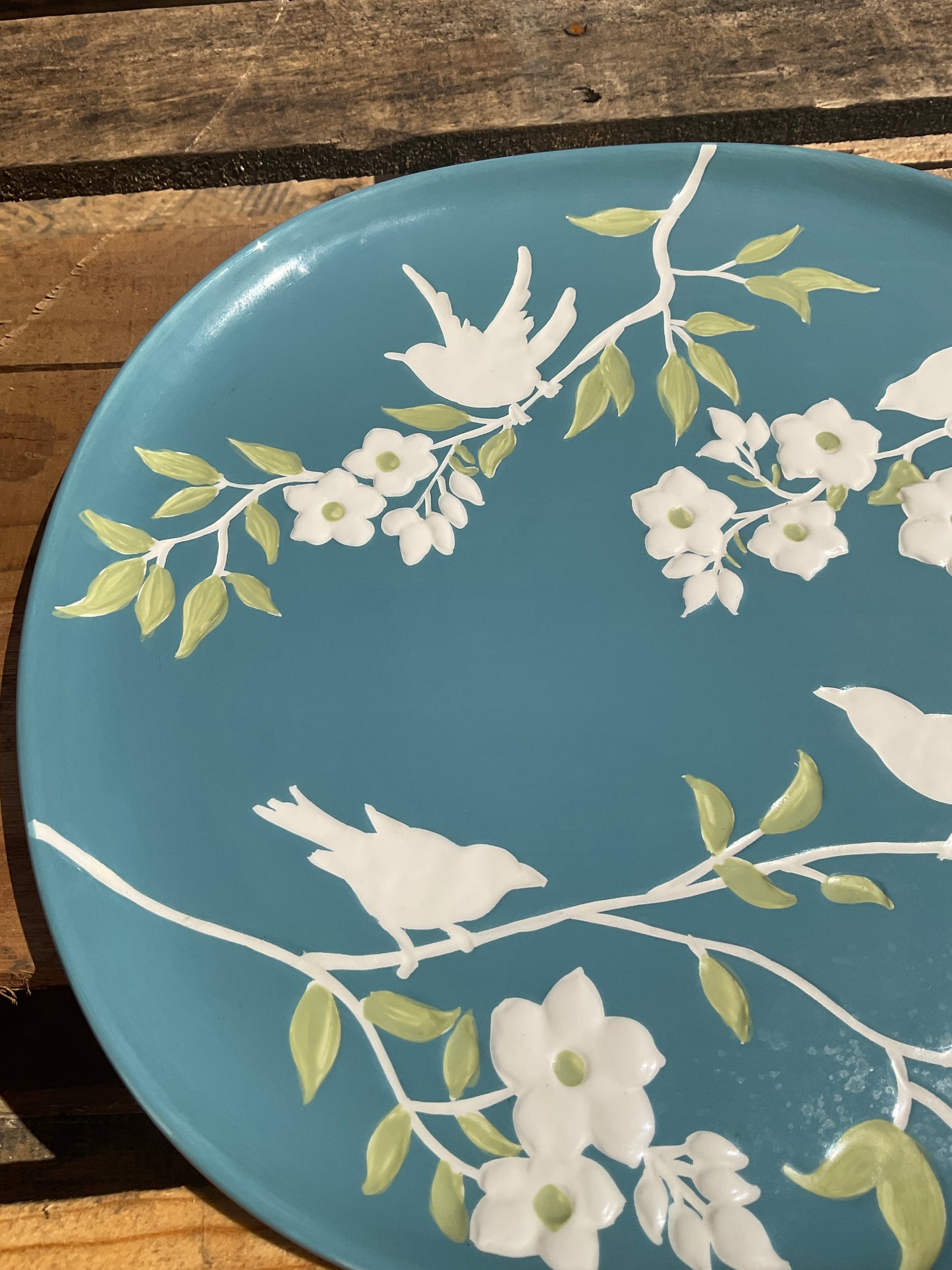 Garden Bird Handcrafted Plate Tabletop Lyfestyles