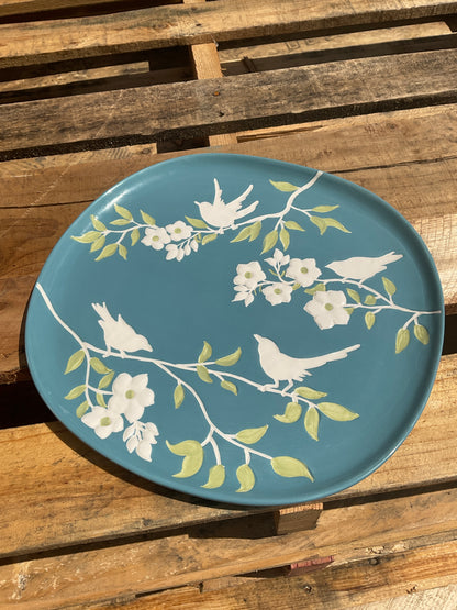 Garden Bird Handcrafted Plate Tabletop Lyfestyles