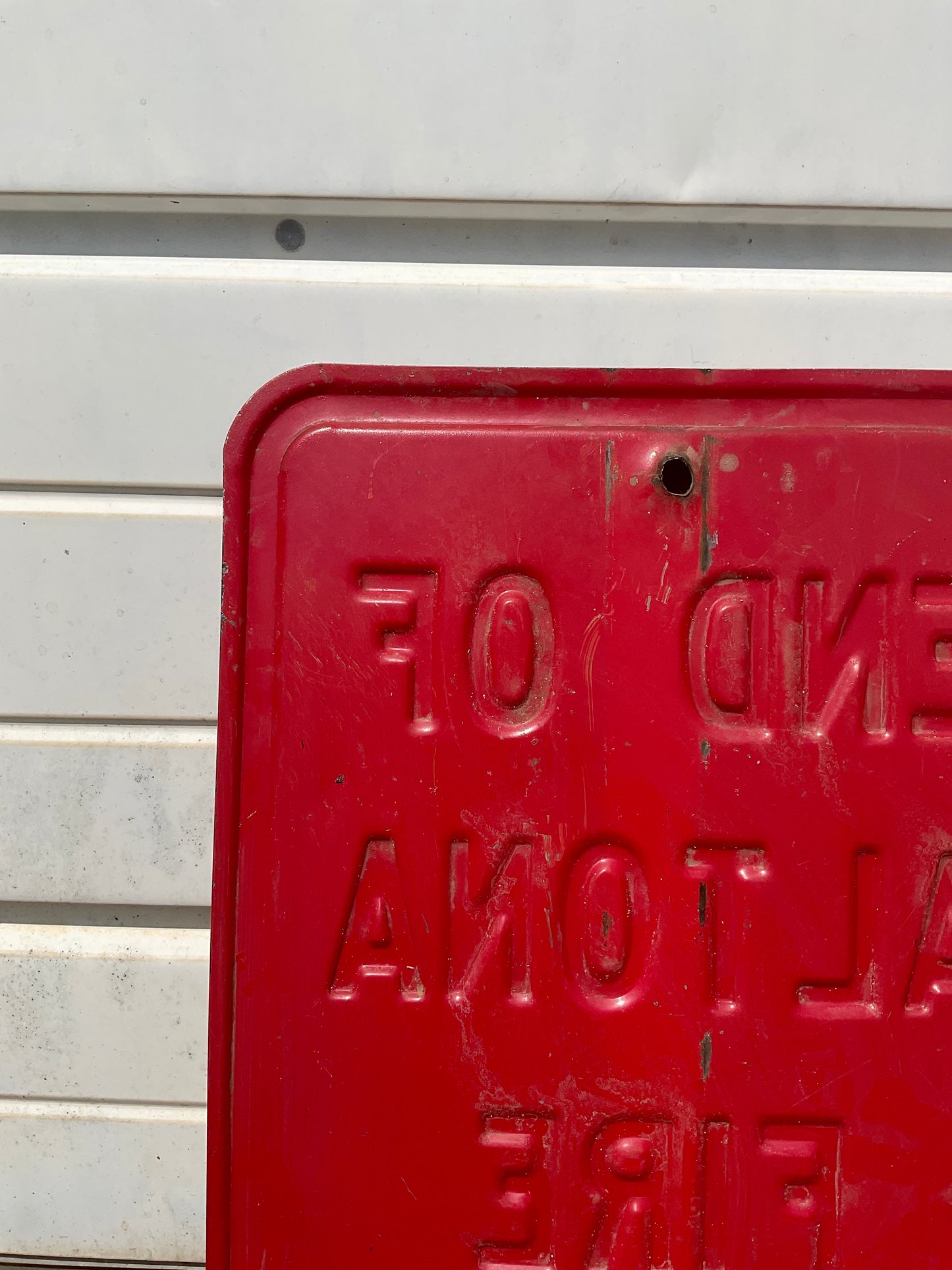 Vintage End Of Altona Fire District Metal Sign