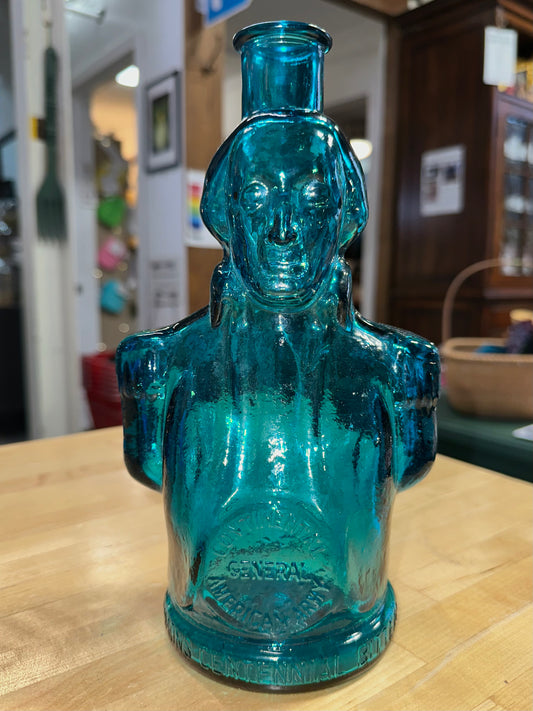 Set of 3 General Washington Commemorative Bottles – Patriotic Reproduction Flasks & Bust Bottle