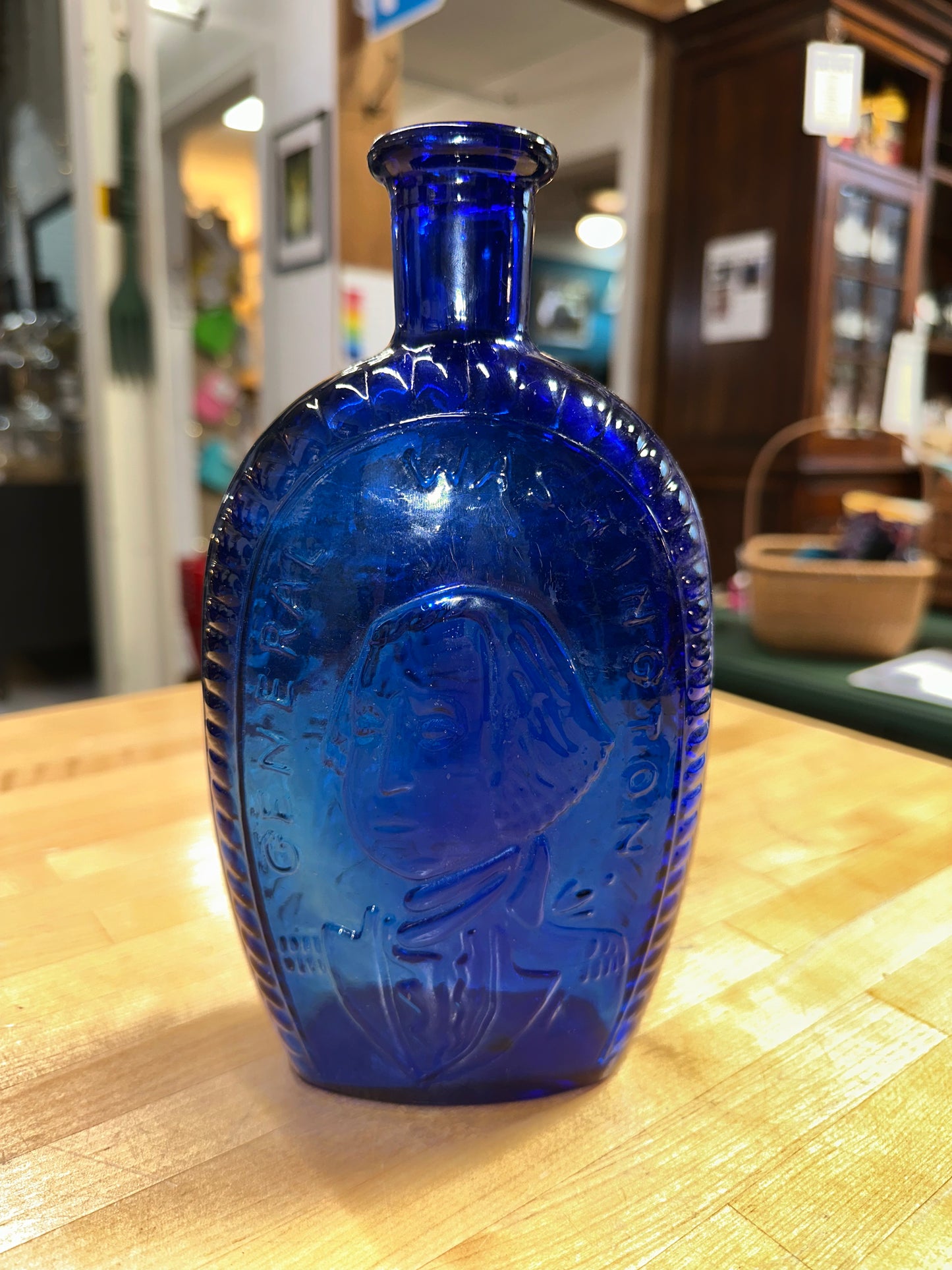 Set of 3 General Washington Commemorative Bottles – Patriotic Reproduction Flasks & Bust Bottle