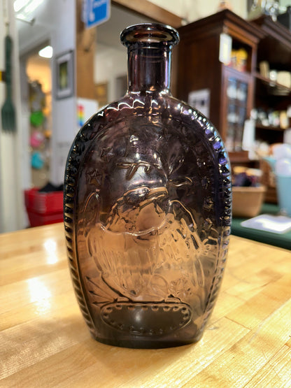 Set of 3 General Washington Commemorative Bottles – Patriotic Reproduction Flasks & Bust Bottle