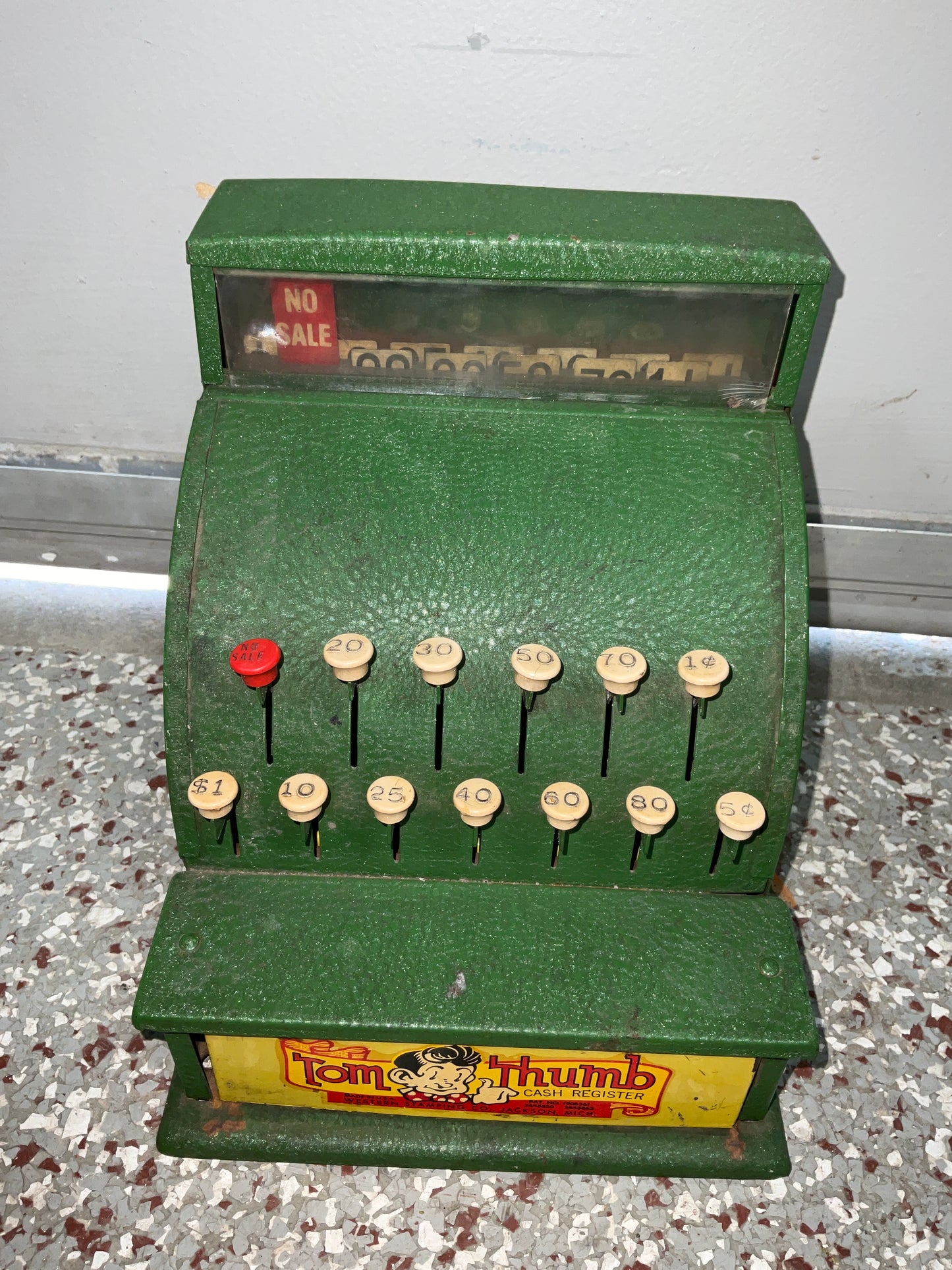 Vintage Metal Tom Thumb Cash Register by Western Stamping Co