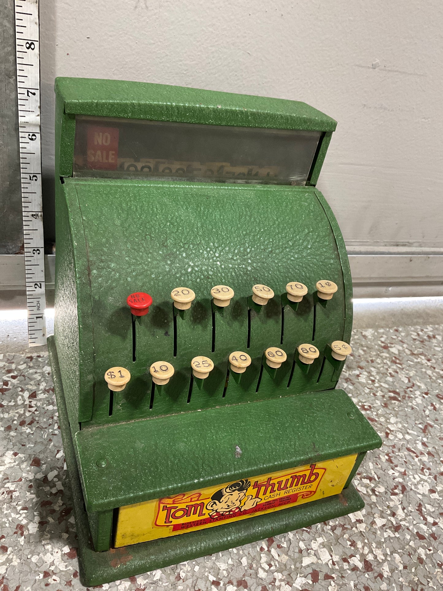 Vintage Metal Tom Thumb Cash Register by Western Stamping Co