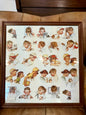 Vintage Norman Rockwell Boyhood Collage Print – Framed Americana Wall Art