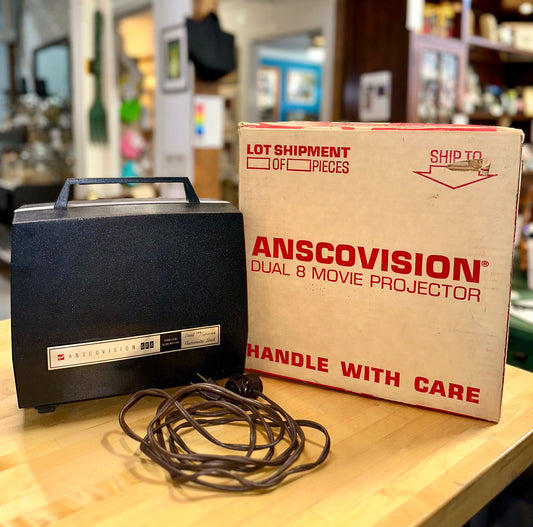 GAF Anscovision 688 Dual 8mm / Super 8mm Movie Projector – Vintage Film Equipment w/ Box