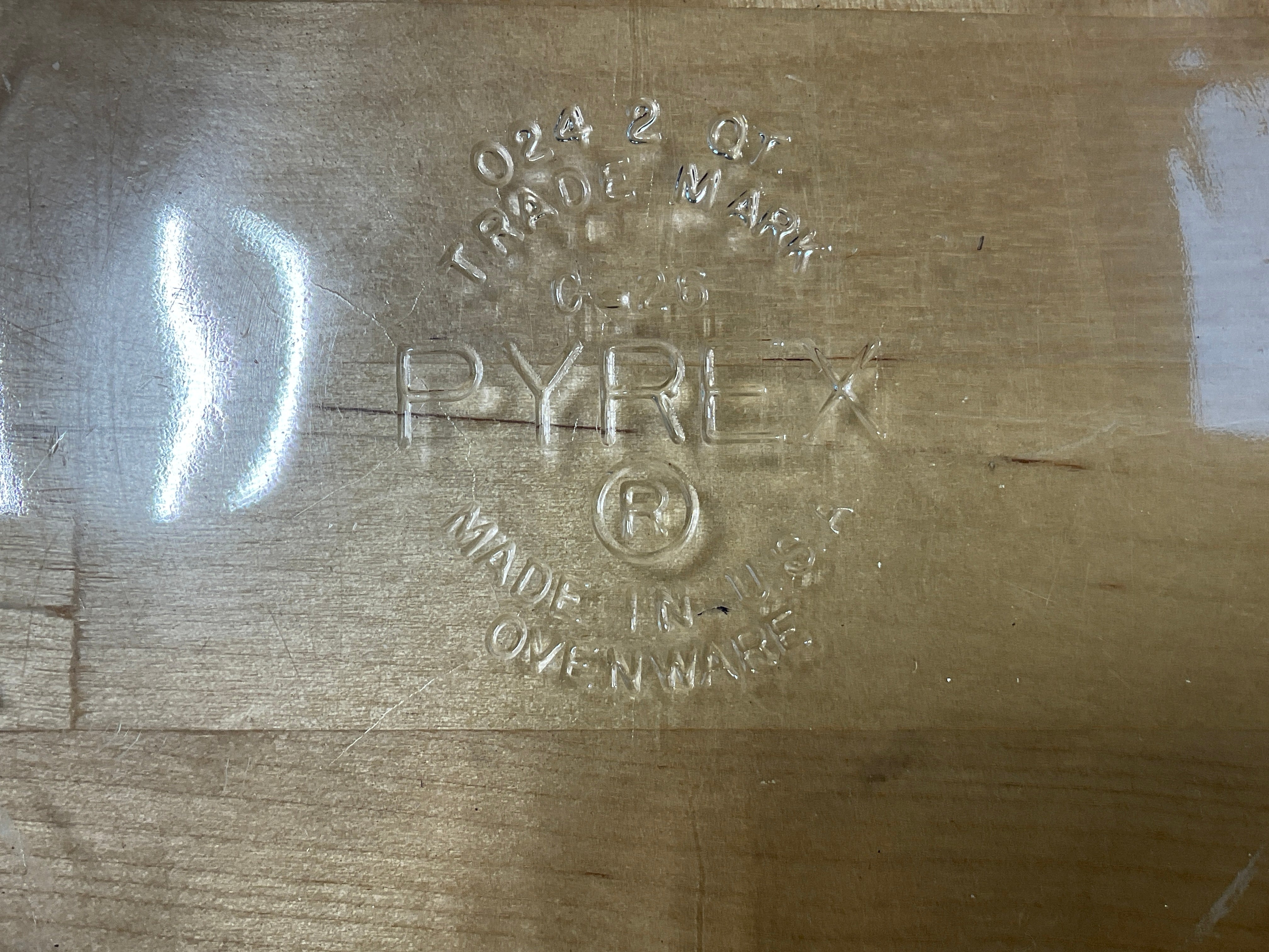 Pyrex Double Dollar Stamp Flat Rim Plate With Monarch Plate Brand Cadd ...