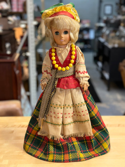 Vintage Cultural Heritage Dolls - European Folk & Native American-Inspired Pair